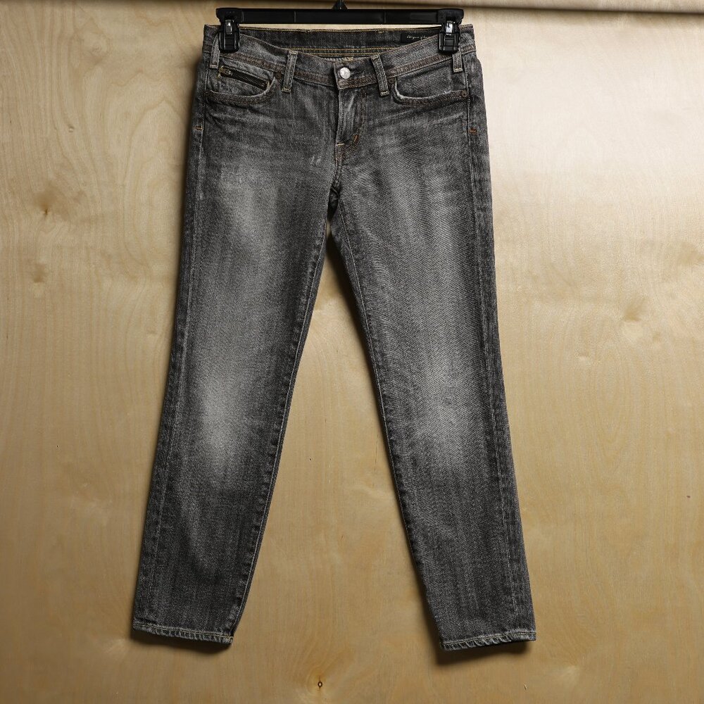 Citizens of Humanity Black Faded Low-Rise Skinny Jeans Women's Sz 27